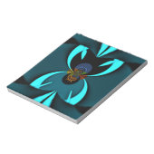 Cyaan Abstracte kunst Print Notitieblok (Linkerzijde)