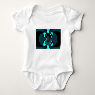Cyaan Abstracte kunst Print Romper