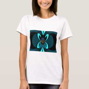 Cyaan Abstracte kunst Print T-shirt