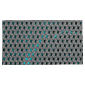 Cyaan afbeelding onder grijze borden, rechthoekvor kussensloop (Voorkant-Rechts)