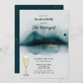 Cyaan Beach and Gold Flecks Brunch en Bubble Kaart (Voorkant / Achterkant)