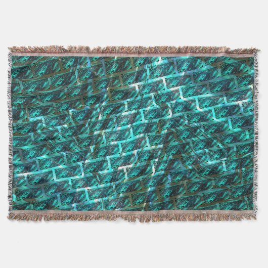 Cyaan bevlekt, gegraasd, geraspt of ander baksteen deken (Voorkant)