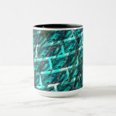 Cyaan bevlekt, gegraasd, geraspt of ander baksteen mok (Midden)