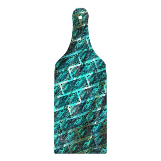 Cyaan bevlekt, gegraasd, geraspt of ander baksteen snijplank (Voorkant)