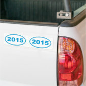 cyaan blauw 2015 bumpersticker (Op Truck)