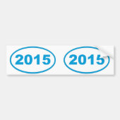 cyaan blauw 2015 bumpersticker (Voorkant)