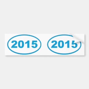 cyaan blauw 2015 bumpersticker