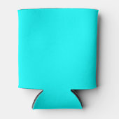 Cyaan Blauw Groen Turquoise Stevige Kleur Blikjeskoeler (Voorkant)