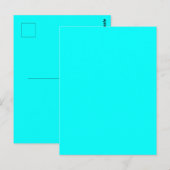 Cyaan Blauw Groen Turquoise Stevige Kleur Briefkaart (Voorkant / Achterkant)