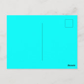 Cyaan Blauw Groen Turquoise Stevige Kleur Briefkaart (Achterkant)