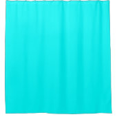 Cyaan Blauw Groen Turquoise Stevige Kleur Douchegordijn (Voorkant)