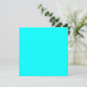 Cyaan Blauw Groen Turquoise Stevige Kleur Kaart (Staand voorkant)