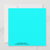 Cyaan Blauw Groen Turquoise Stevige Kleur Kaart (Achterkant)