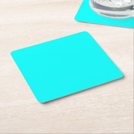 Cyaan Blauw Groen Turquoise Stevige Kleur Kartonnen Onderzetters