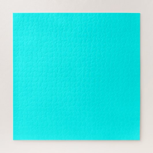 Cyaan Blauw Groen Turquoise Stevige Kleur Legpuzzel (Verticaal)