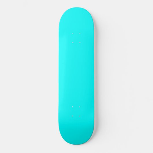 Cyaan Blauw Groen Turquoise Stevige Kleur Persoonlijk Skateboard (Voorkant)