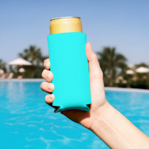 Cyaan Blauw Groen Turquoise Stevige Kleur Seltzer Blikjeskoeler