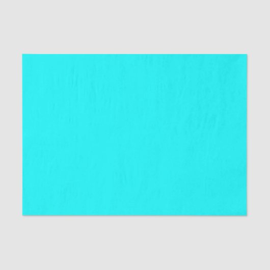 Cyaan Blauw Groen Turquoise Stevige Kleur Tissuepapier (Voorkant)