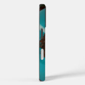 Cyaan Blauwe Koffiebonen prachtig abstract ontwerp Case-Mate iPhone Case (Achterkant / Rechts)