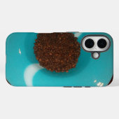 Cyaan Blauwe Koffiebonen prachtig abstract ontwerp Case-Mate iPhone Case (Achterkant (horizontaal))
