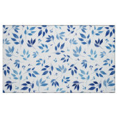 Cyaan-Blauwe waterverf-bladeren poplin-polyester- Stof (Fat Quarter)