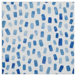 Cyaan-Blauwe waterverf-streepjes poplin-polyester Stof
