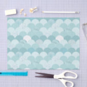 Cyaan blauwe zeemeervis tissuepapier (Craft)