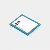 Cyaan Blue Black Cats Silhouette Persoonlijk Post-it® Notes (Schuin)