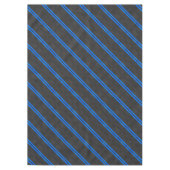 Cyaan Blue Carbon Style Racestrepes Tafelkleed (Voorkant)