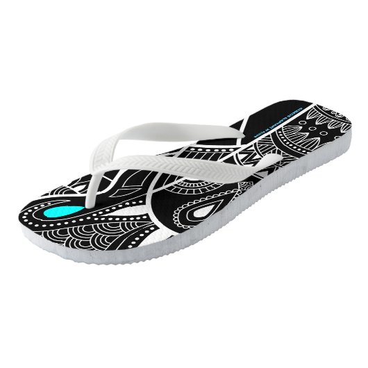 Cyaan Blue Eye Serious Elephant Teenslippers (Schuin)