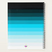 Cyaan Blue Gradient Day Planner (Achterkant)
