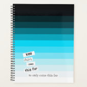 Cyaan Blue Gradient Day Planner (Voorkant)