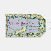 Cyaan Blue - Hartelijk dank - Favors Gift Labels Cadeaulabel (Voorkant (Horizontaal))