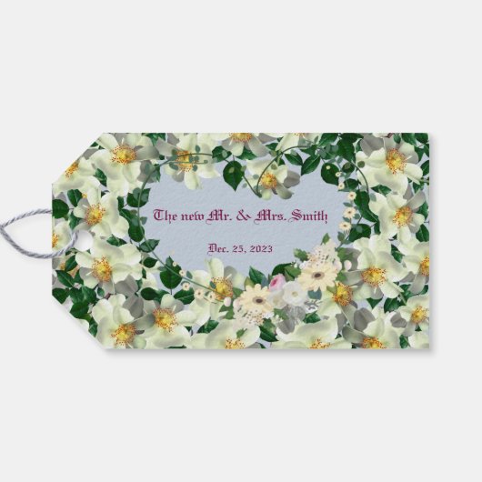 Cyaan Blue - Hartelijk dank - Favors Gift Labels Cadeaulabel (Achterkant Horizontaal)