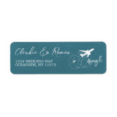 Cyaan Brazilië Paspoort Etiket (Voorkant)