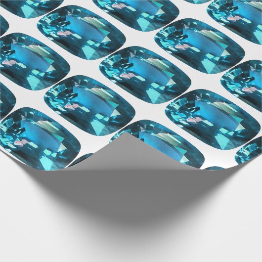 Cyaan Cadeaupapier (Hoek)