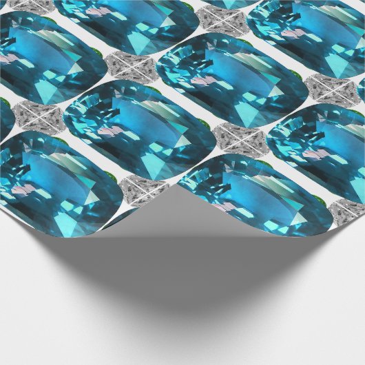 Cyaan Cadeaupapier (Hoek)