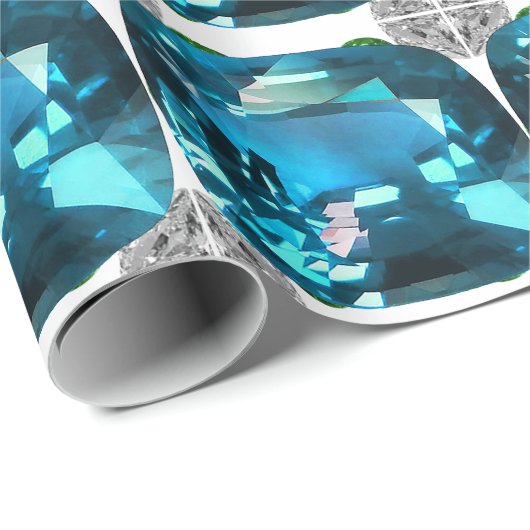 Cyaan Cadeaupapier (Rol Hoek)