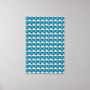Cyaan Canvas Afdruk