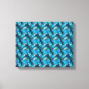 Cyaan Canvas Afdruk