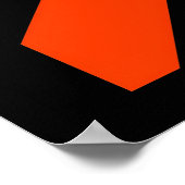 Cyaan cirkel met Oranje diagonale Bauhaus Design Poster (Hoek)