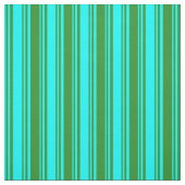 Cyaan- en Forest Green Stripes Pattern Stof (Swatch)