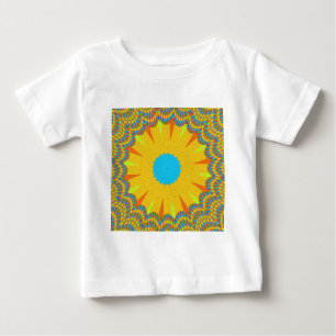 Cyaan en goud Mandala Art Print