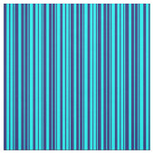 Cyaan en Midnight Blue Colored Lines Stof (Swatch)