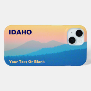 Cyaan en Salmon Sunset iPhone 15 Case