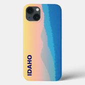 Cyaan en Salmon Sunset Case-Mate iPhone Case (Achterkant)