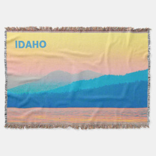 Cyaan en Salmon Sunset Deken