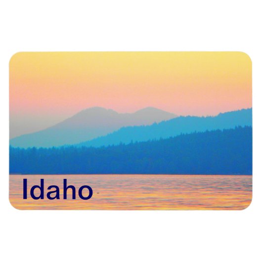 Cyaan en Salmon Sunset Magneet (Horizontaal)