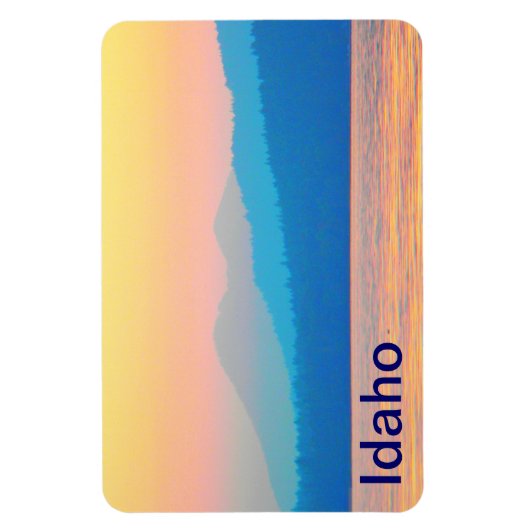 Cyaan en Salmon Sunset Magneet (Verticaal)