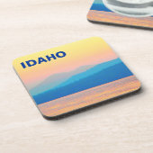 Cyaan en Salmon Sunset Onderzetter (Linkerzijde)